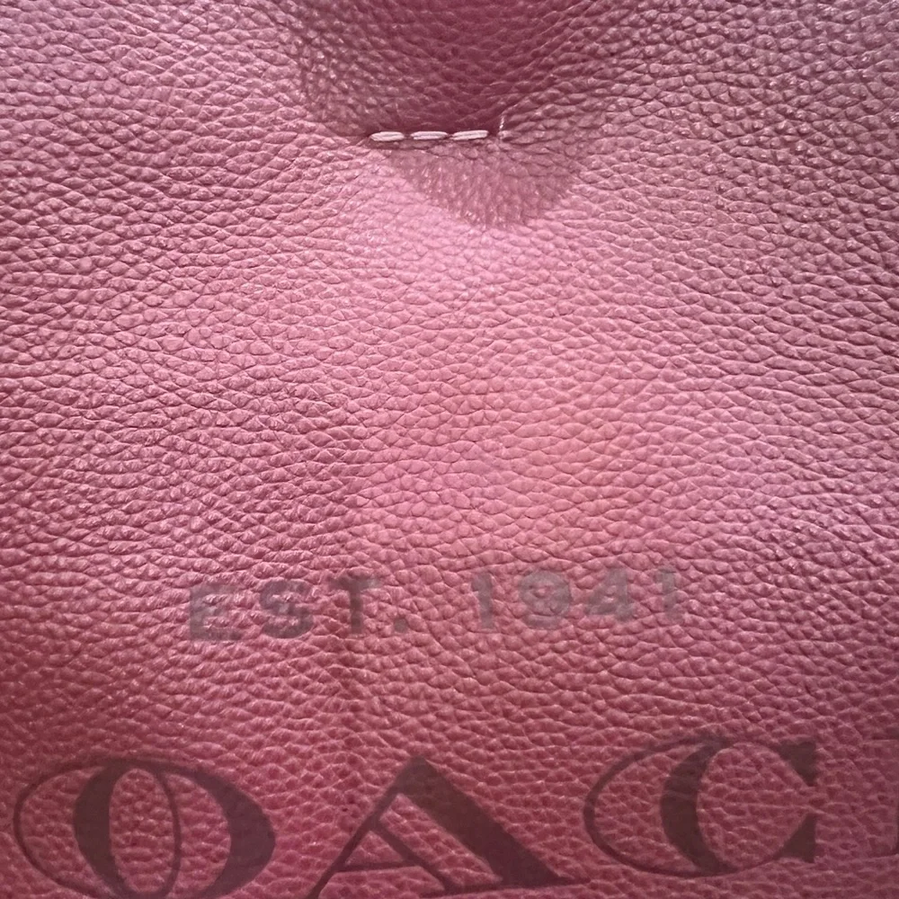 Coach Pebble Leather Cameron Large Tote Shoulder Bag in Burgundy / Wine - Picture 8 of 13
